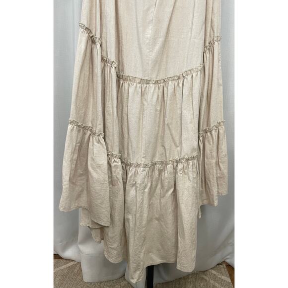 The Cousin The Label Malto Dress Cream Size Small NWT Ruffled Tier Romantic - Picture 10 of 13